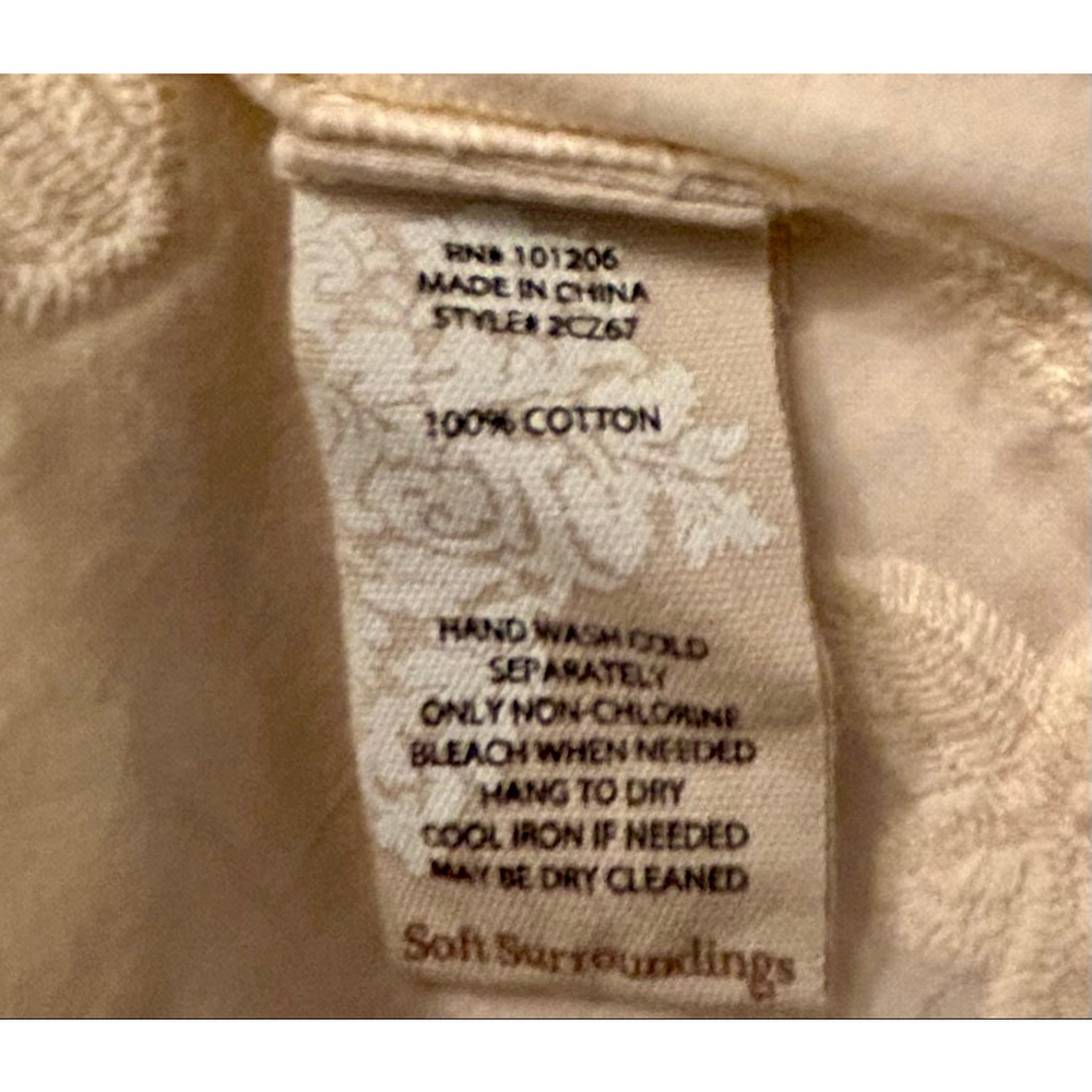 Soft Surroundings Cream Embroidered Eyelet Cotton Blouse - Picture 7 of 7